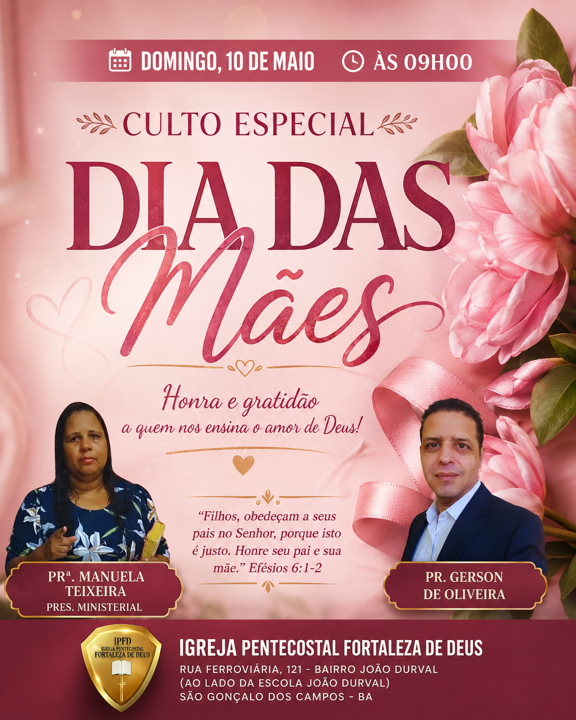 Culto Especial Dia das Mães na IPFD