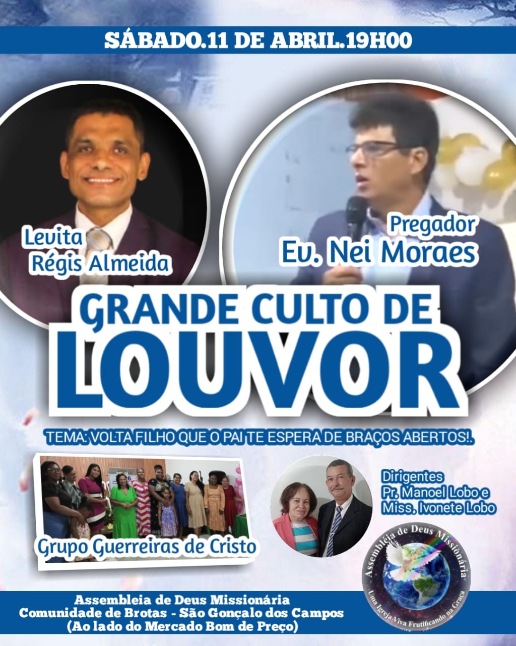 Grande Culto de Louvor na AD Missionária
